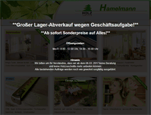 Tablet Screenshot of hamelmann-holz.de